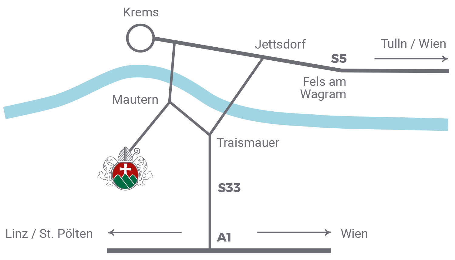 Anfahrtsplan / Stift Göttweig