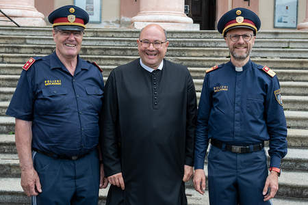 Die Polizeiseelsorger und Pater Pius