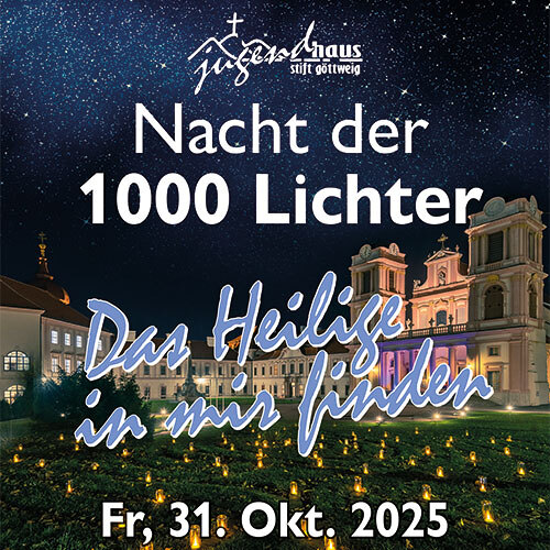 Plakat Nacht der 1000 Lichter 2025 / Stift Goettweig Plakat Nacht der 1000 Lichter 2025